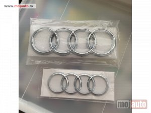 NOVI: delovi  Audi znak prednji i zadnji - hrom