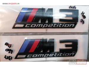 NOVI: delovi  BMW M3 oznaka competition. Dimenzije:13x3.8cm.