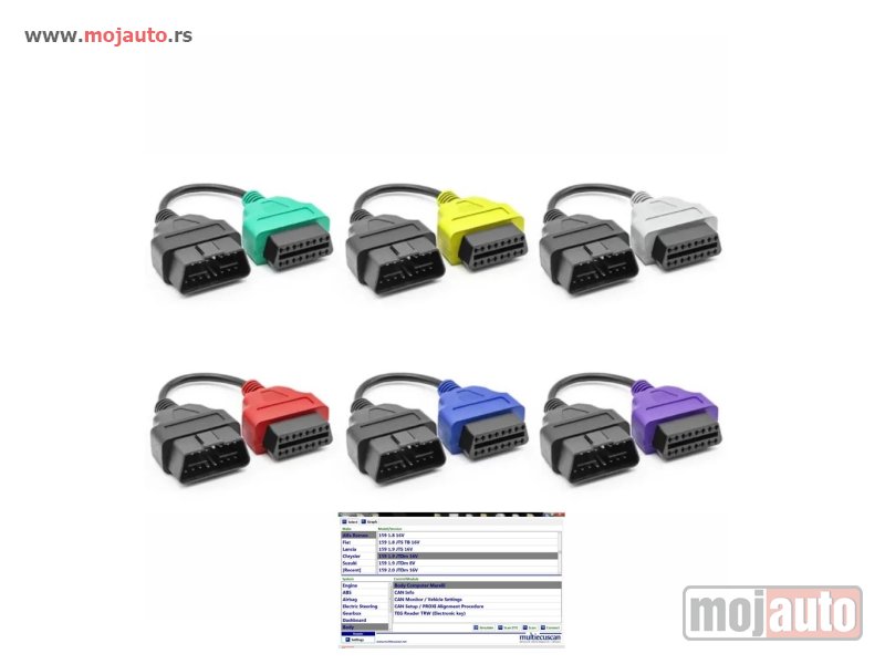 Glavna slika -  OBD kablovi + program za Fiat Multiecuscan 4.73 - SET - MojAuto