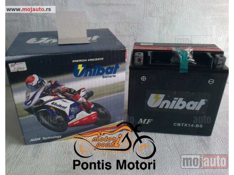 Glavna slika -  Akumulator za motocikl Unibat CBTX14-BS - MojAuto