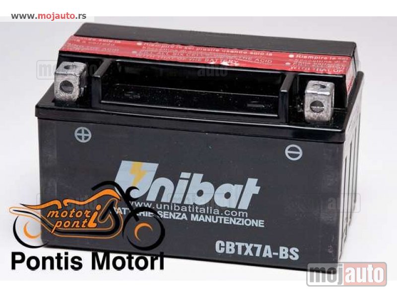 Glavna slika -  Akumulator za motocikl Unibat CBTX7A-BS - MojAuto