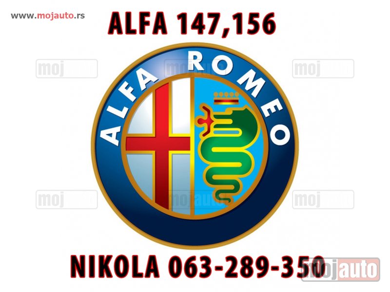 Glavna slika -  Alfa Romeo 147,156 polovni delovi - MojAuto