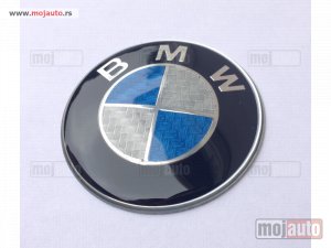 Glavna slika -  Bmw znak karbon 74mm plavi - MojAuto