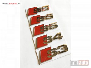 NOVI: delovi  Audi znakovi S3, S4, S5, S6, S8 - samolepljivi