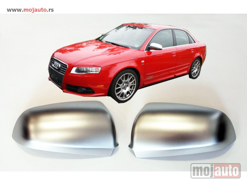 Glavna slika -   Navlake retrovizora Audi A4 B6, B7, A3 8p, A6 4f – Bruseni aluminijum. - MojAuto