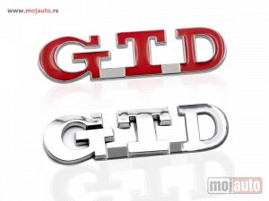 Glavna slika -  Samolepljiv znak GTD - metalni - MojAuto