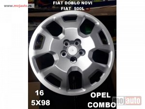 NOVI: delovi  16 RATKAPNE NA ŠRAF 5X98 ZA OPEL COMBO/FIAT 500L/DOBLO