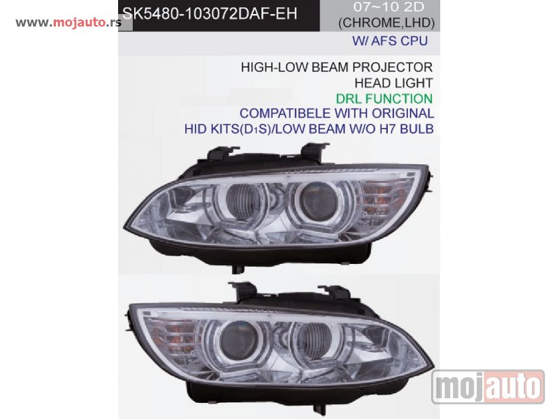 Glavna slika -  Angel Eye farovi BMW 3 E92/93 2D HROM AFS CPU 07-10 D1 Bi-XENON PROJEKTOR !! - MojAuto