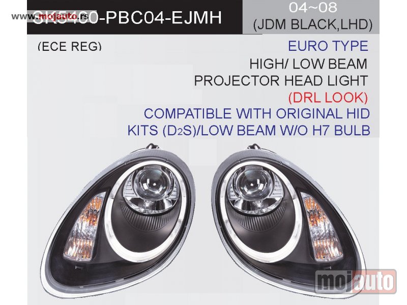 Glavna slika -  Devil Eye farovi PORSCHE 987 BLACK (CAYMAN & BOXSTER) 04-08, LED TUBE!!! - MojAuto