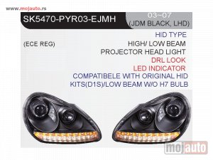 NOVI: delovi  Devil Eye farovi PORSCHE CAYENNE BLACK MK1 03-07, LED INDICATOR!!!