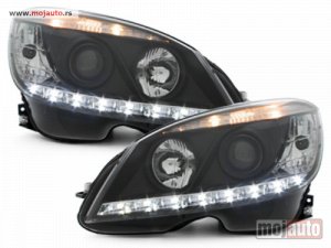 Glavna slika -  Devil Eye farovi MERCEDES C-class W204 Black,hrom 07-UP + MOTOR - MojAuto