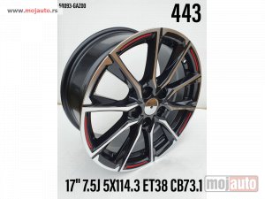 Glavna slika -  17 alufelne 5x114,3/7,5jota/et38/cb 73,1. model:443 - MojAuto