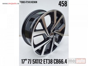 NOVI: delovi  17 alufelne vw golf 6,7/ 5x112/et38/cb 66,4. model:458.