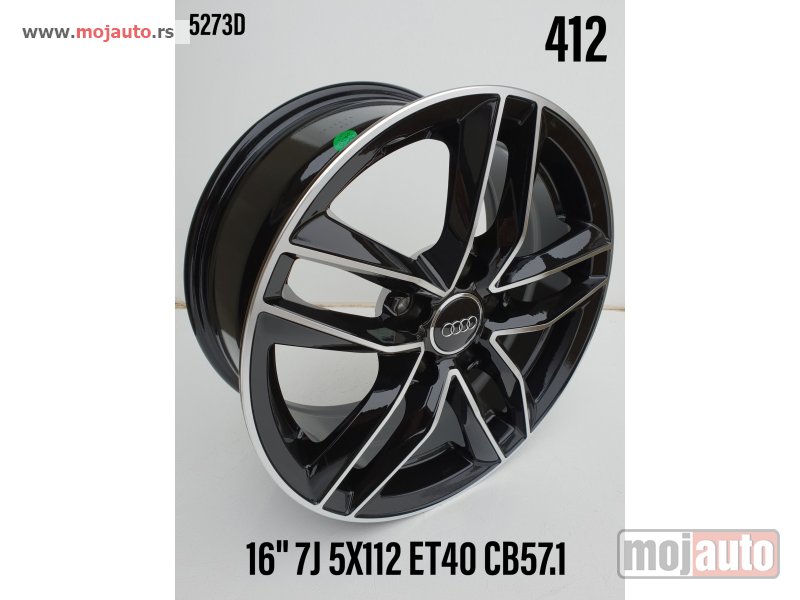 Glavna slika -  17 alufelne audi/piano black edition 5x112/7,5jota/et40/cb 66,45. model:412. - MojAuto