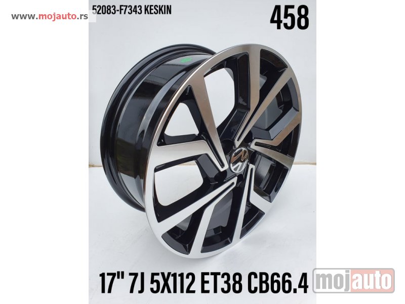 Glavna slika -  17 alufelne vw golf 6,7/ 5x112/et38/cb 66,4. model:458. - MojAuto