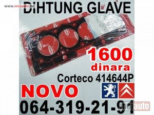 NOVI: delovi  Dihtung GLAVE 1,1 i 1,4 NOVO 1600 din. Peugeot Pežo Citroen o.e.0209 CJ