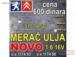 NOVI: delovi  1,6 16V MERAČ ŠIPKA ULJA NOVO 600 din. Peugeot Pežo Citroen