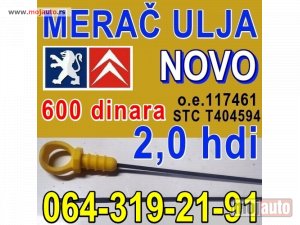 Glavna slika - 2,0 hdi MERAČ ŠIPKA ULJA NOVO 600 din. Peugeot Pežo Citroen - MojAuto
