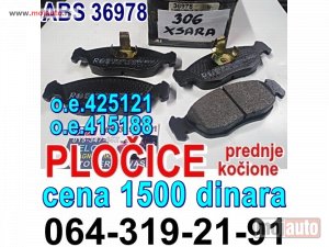 Glavna slika - PLOČICE Peugeot 306 Citroen Xsara - MojAuto