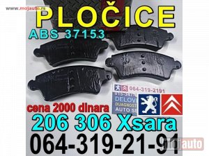 Glavna slika - PLOČICE Peugeot 206 306 Pežo Citroen Xsara - MojAuto