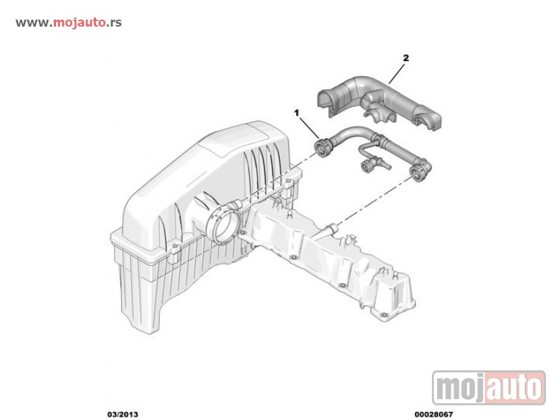 Glavna slika -  Pezo 207 1.4B 16V Crevo Uljnih Para Iberlauf 06-14, NOVO - MojAuto