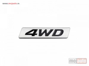 NOVI: delovi  Samolepljiv znak 4WD - metalni