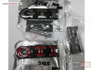 Glavna slika - gti bedž za prednju masku na šraf 2 modela:crni i crveni. - MojAuto