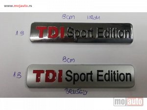 NOVI: delovi  tdi sport edition metalni bedž samolepljiv. 2modela