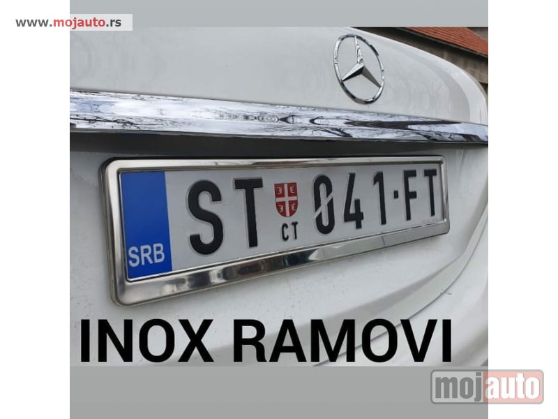 Glavna slika -  INOX OKVIRI ZA REGISTARSKE TABLICE - MojAuto