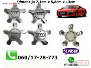 Glavna slika - Cepovi za felne audi set 4 komada 7,1cm x 5,8cm x 13cm - MojAuto