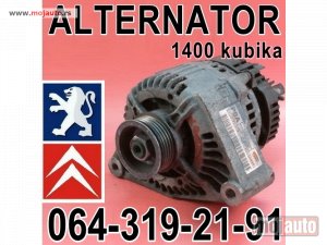 Glavna slika -  1400 ALTERNATOR Pežo Peugeot Citroen 1,4 - MojAuto