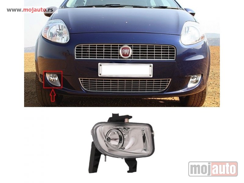 Glavna slika -  Maglenka hrom Fiat Grande Punto 2005-2011 - MojAuto