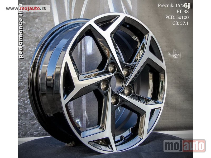 Glavna slika -  15 ALUFELNE 5X100/6JOTA/ET 38/CB 57,1. BLACK EDITION - MojAuto