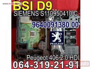 Glavna slika -  BSI B4 Peugeot 406 2,0 HDI , 9640091380 00 , BSI D9 SIEMENS S110950410 C - MojAuto