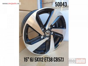 Glavna slika - 15 alufelne 5x112/6j/et38/cb 57,1. za vw,seat,škodu. - MojAuto