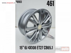 Glavna slika - 15 alufelne 4x108/6jota/et27/cb 65,1. odgovara za pezo,citroen. - MojAuto