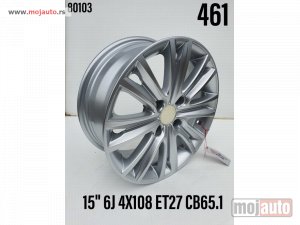 NOVI: delovi  15 alufelne 4x108/6jota/et27/cb 65,1. odgovara za pezo,citroen.