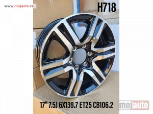 NOVI: delovi  17 felne toyota /6x139,7/7,5jota/et30/cb 106,2 za landkruzer,hiluks,prado,fj cruzer