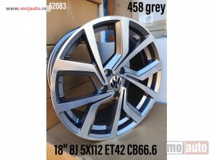 NOVI: delovi  Vw 18 alufelne 5x112/8jota/et42/cb 66,6. Boja:gun metal siva.