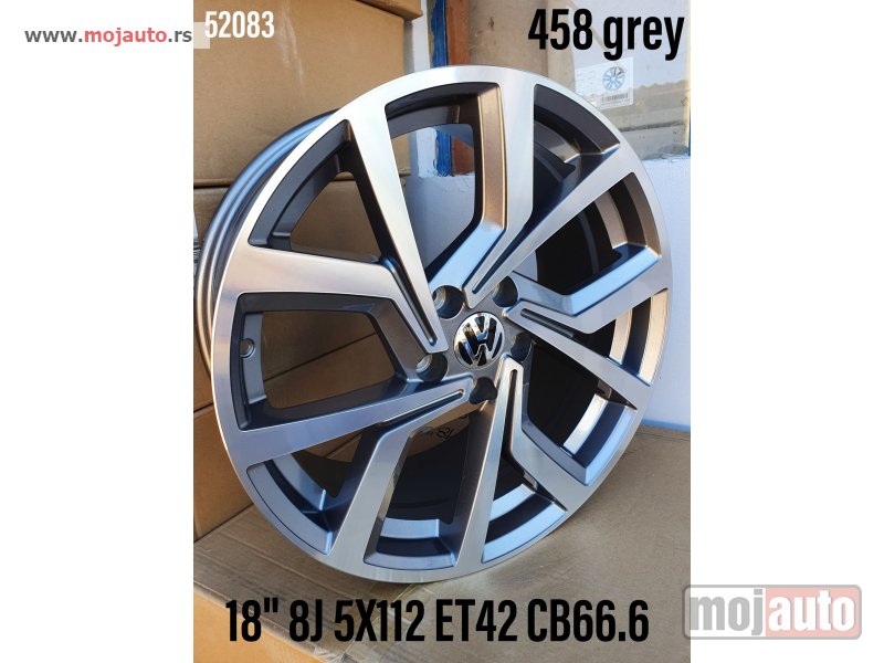 Glavna slika -  Vw 18 alufelne 5x112/8jota/et42/cb 66,6. Boja:gun metal siva. - MojAuto