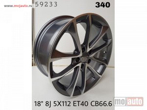 NOVI: delovi  Audi 18 alufelne 5x112/8jota/et40/cb 66,6.