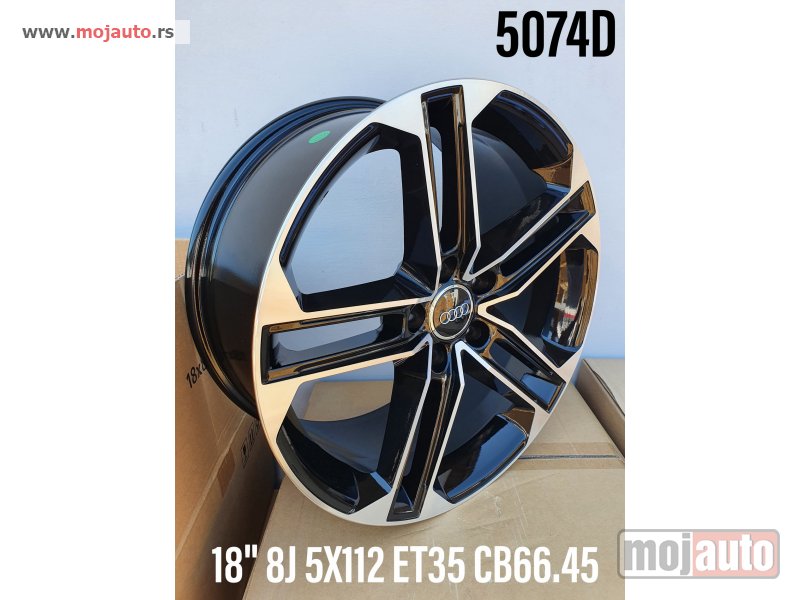 Glavna slika -  Audi 18 alufelne 5x112/8jota/et35/cb 66,6. boja:piano black. cena:54000 rsd/set. - MojAuto