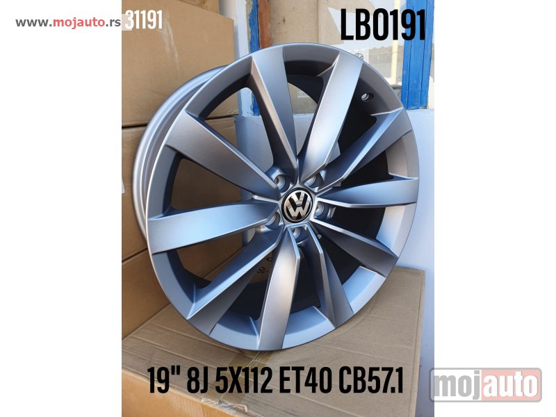 Glavna slika -  Vw 19 alufelne/8jota/et40/cb 57,1.. Boja:gun metal siva. - MojAuto