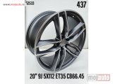 NOVI: delovi  Audi 20 alufelne 5x112/9jota/et35/cb 66,45. boja:gun metal siva.