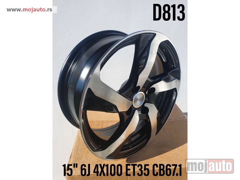 Glavna slika -  15 ALUFLENE 4X100/6 JOTA/ET35/CB 67,1.  MODEL BROJ:D813.  ODGOVARA ZA:VW,SEAT,RENO,TOYOTU. - MojAuto