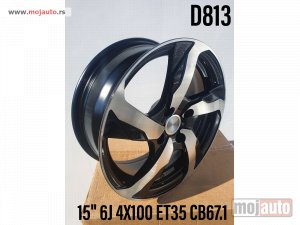 NOVI: delovi  15 ALUFLENE 4X100/6 JOTA/ET35/CB 67,1.  MODEL BROJ:D813.  ODGOVARA ZA:VW,SEAT,RENO,TOYOTU.