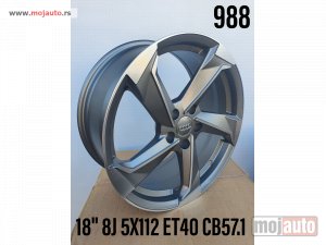 NOVI: delovi  18 audi rotor sivi alufelne 5x112/8jota/et40/cb 57,1.  model broj:988.