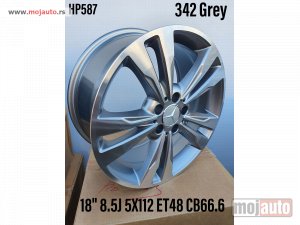 NOVI: delovi  18 mercedes alufelne 5x112/8,5jota/et48/cb 66,6.  broj modela:342 gun metal siva