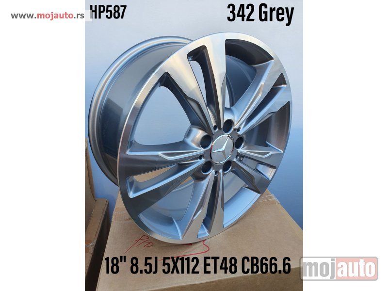 Glavna slika -  18 mercedes alufelne 5x112/8,5jota/et48/cb 66,6.  broj modela:342 gun metal siva - MojAuto