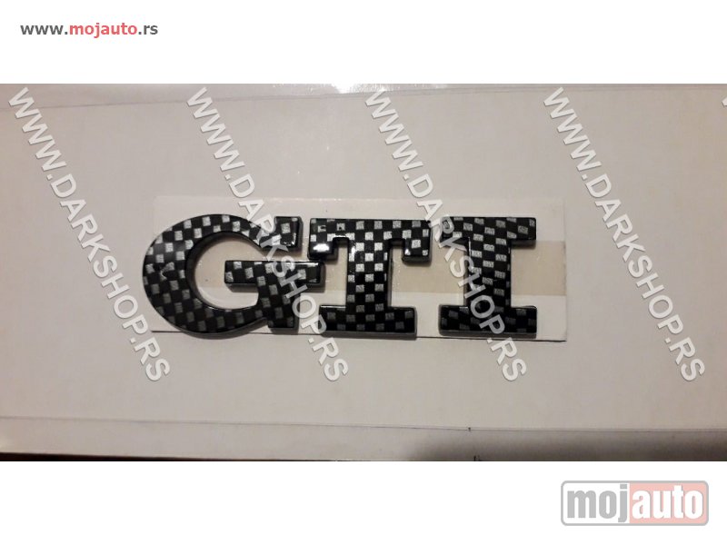 Glavna slika -  GTI oznaka carbon na 3m lepku/samolepljiv. - MojAuto